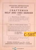 Craftsman-Craftsman 1/3 h.p., Grinder, Assembly Instructions and Parts List Manual 1965-1/3 h.p.-397.19580-Split Phase-01